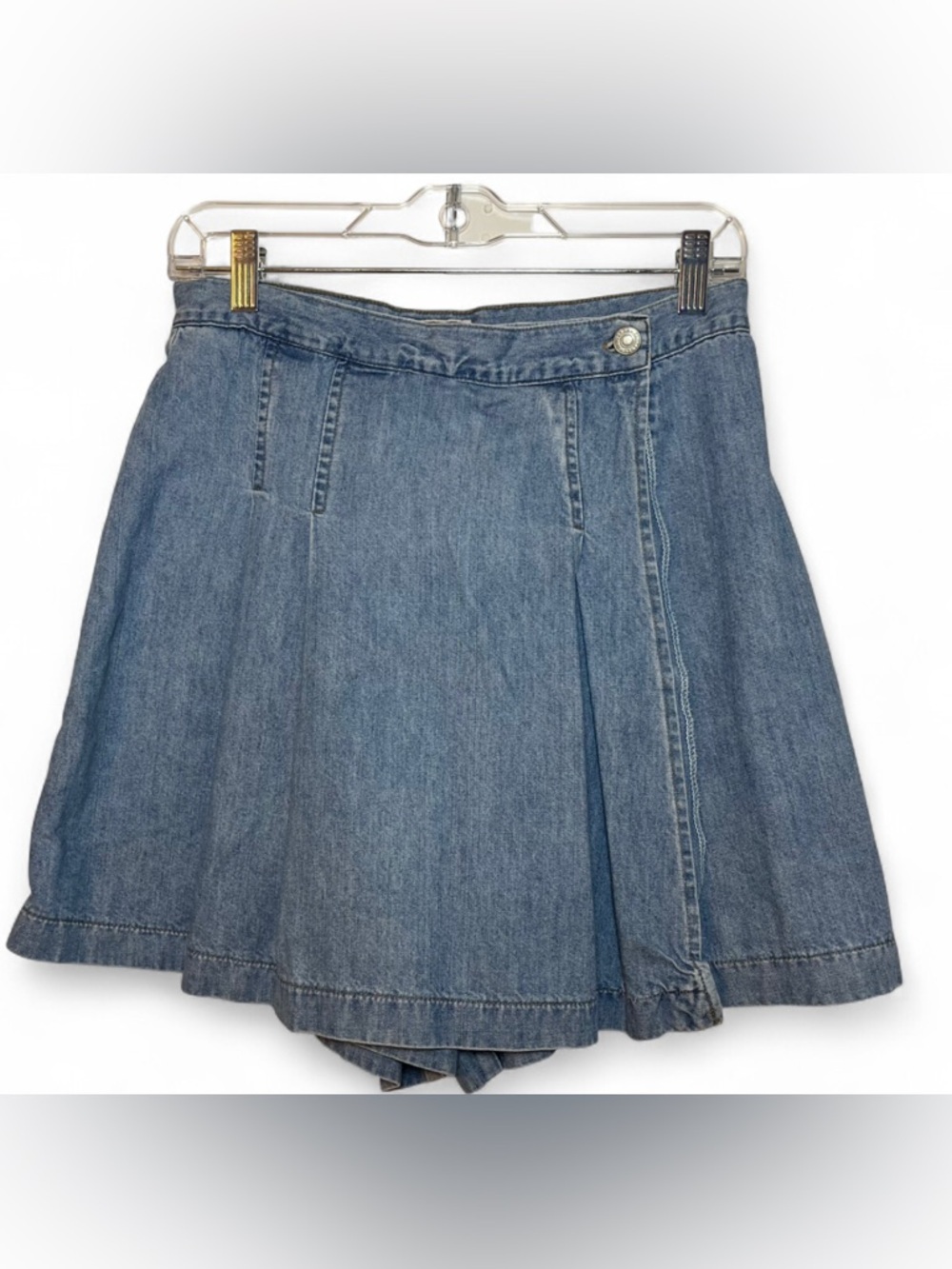 Vintage Denim Skort Size Small Cotton Boho Countey Western 90s 80s